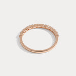 Dainty Baguette Lab Grown Diamond Half Eternity Ring in 14K Gold/Platinum - Rings