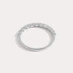 Dainty Baguette Lab Grown Diamond Half Eternity Ring in 14K Gold/Platinum - Rings