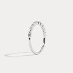 Dainty Baguette Lab Grown Diamond Half Eternity Ring in 14K Gold/Platinum - Rings