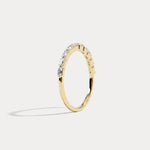 Dainty Baguette Lab Grown Diamond Half Eternity Ring in 14K Gold/Platinum - Rings