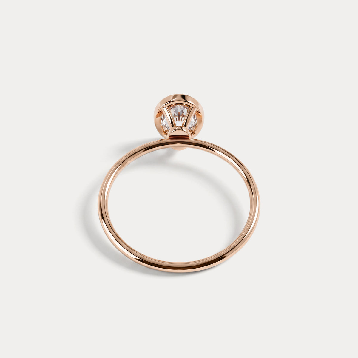 Sophia丨1CT Oval Cut Lab-Grown Diamond Bezel Engagement Ring in 14K Gold/Platinum - Rings