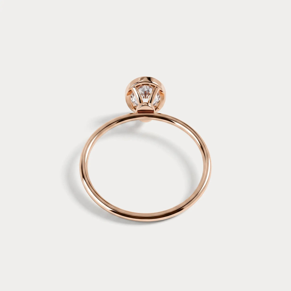 Sophia丨1CT Oval Cut Lab-Grown Diamond Bezel Engagement Ring in 14K Gold/Platinum - Rings