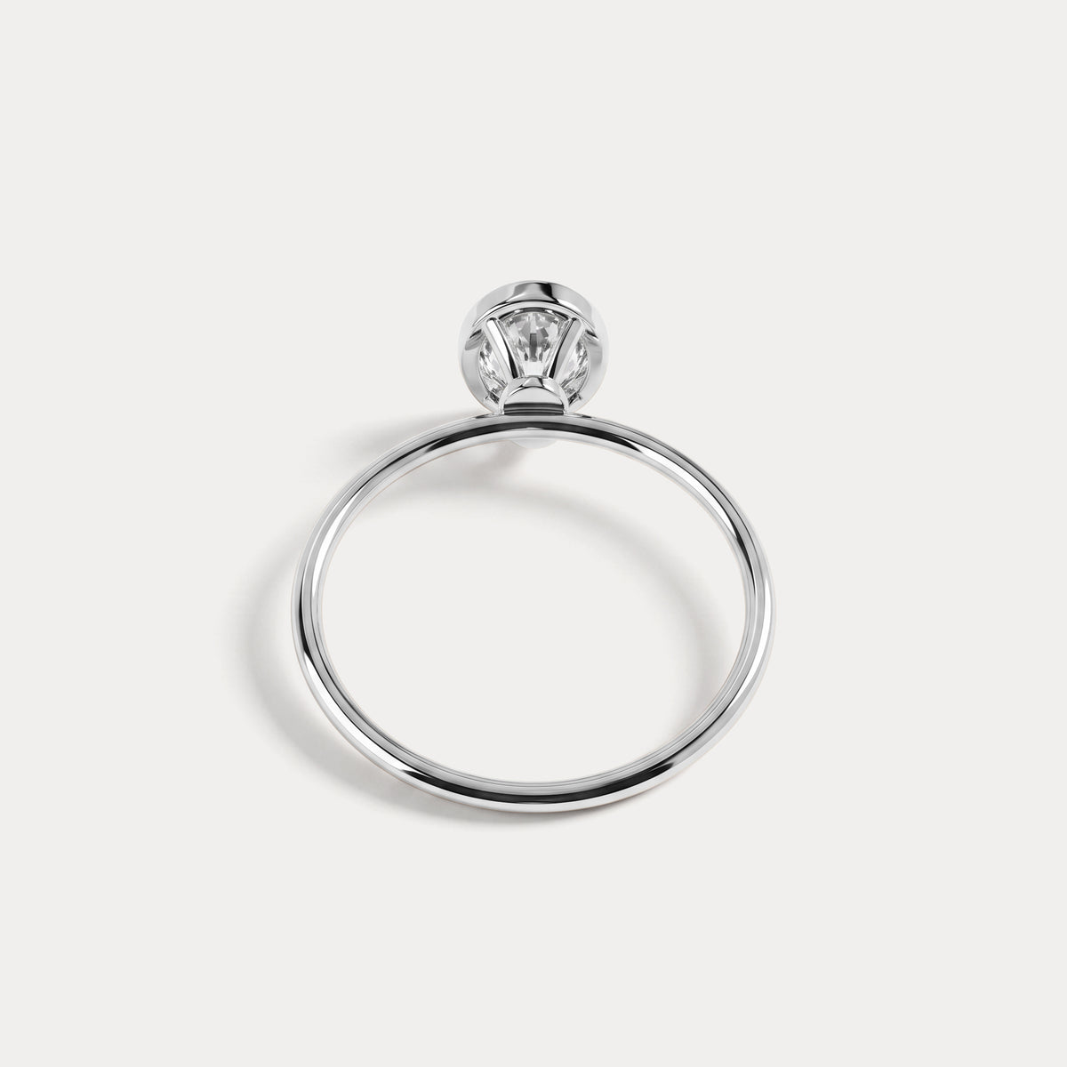 Sophia丨1CT Oval Cut Lab-Grown Diamond Bezel Engagement Ring in 14K Gold/Platinum - Rings