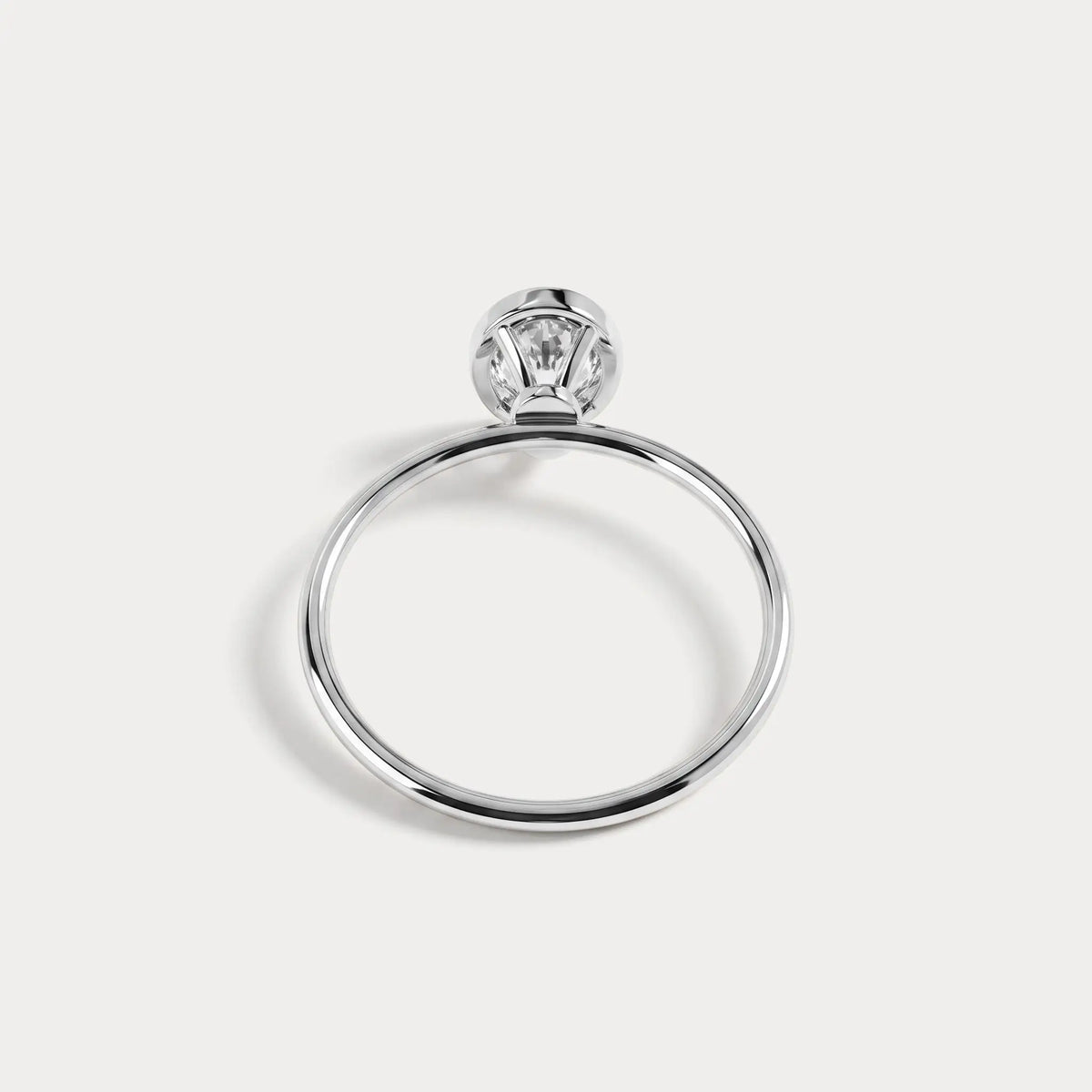 Sophia丨1CT Oval Cut Lab-Grown Diamond Bezel Engagement Ring in 14K Gold/Platinum - Rings