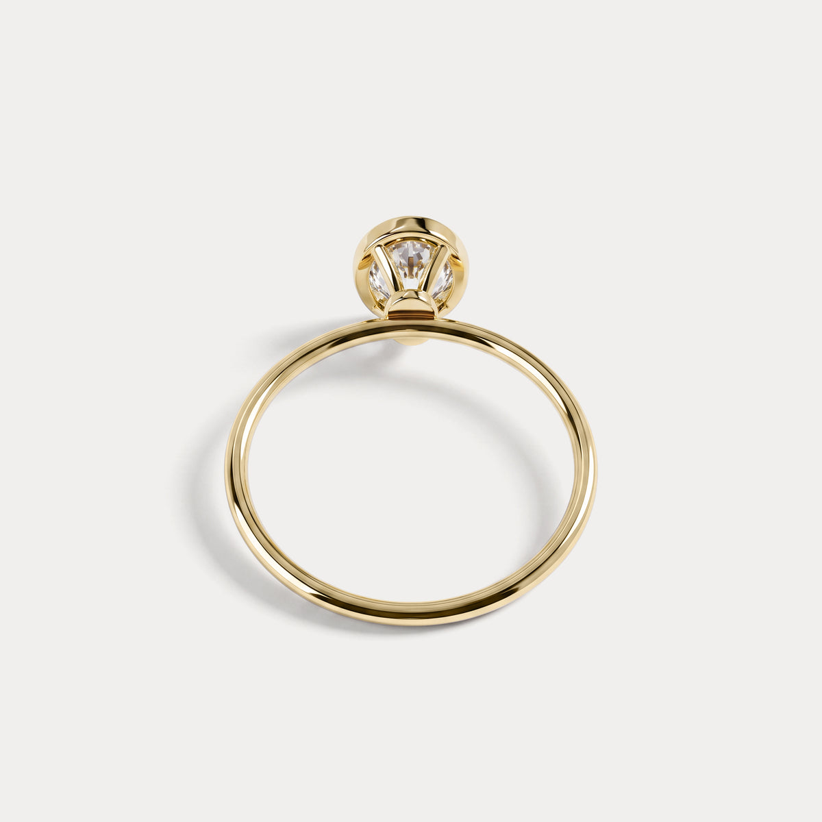 Sophia丨1CT Oval Cut Lab-Grown Diamond Bezel Engagement Ring in 14K Gold/Platinum - Rings