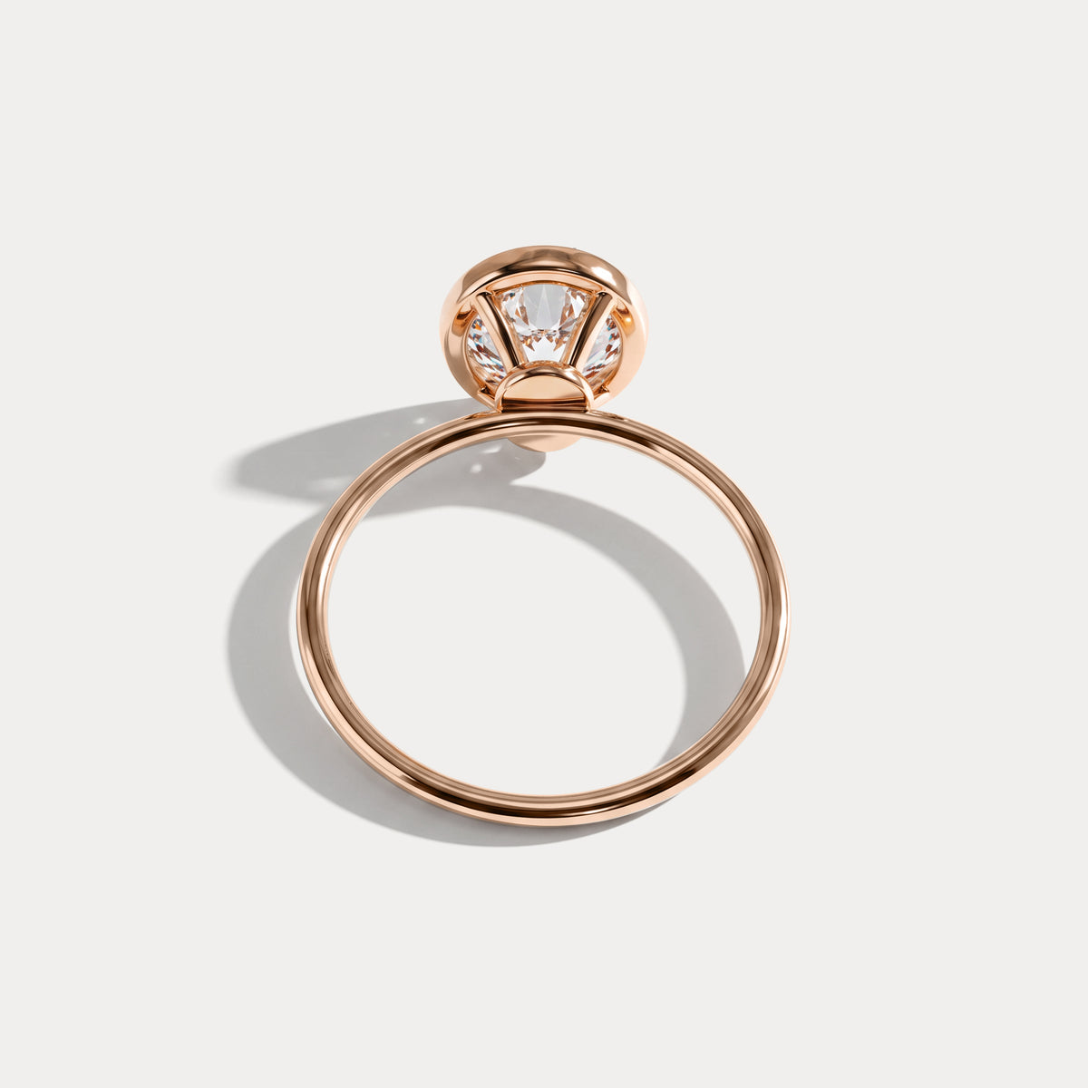 Sophia丨2CT Oval Cut Lab-Grown Diamond Bezel Engagement Ring in 14K Gold/Platinum - Rings