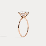 Sophia丨2CT Oval Cut Lab-Grown Diamond Bezel Engagement Ring in 14K Gold/Platinum - Rings