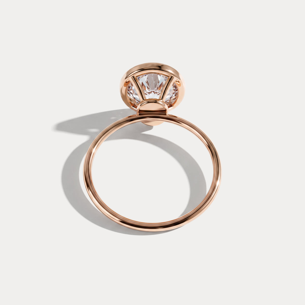 Sophia丨3CT Oval Cut Lab-Grown Diamond Bezel Engagement Ring in 14K Gold/Platinum - Rings