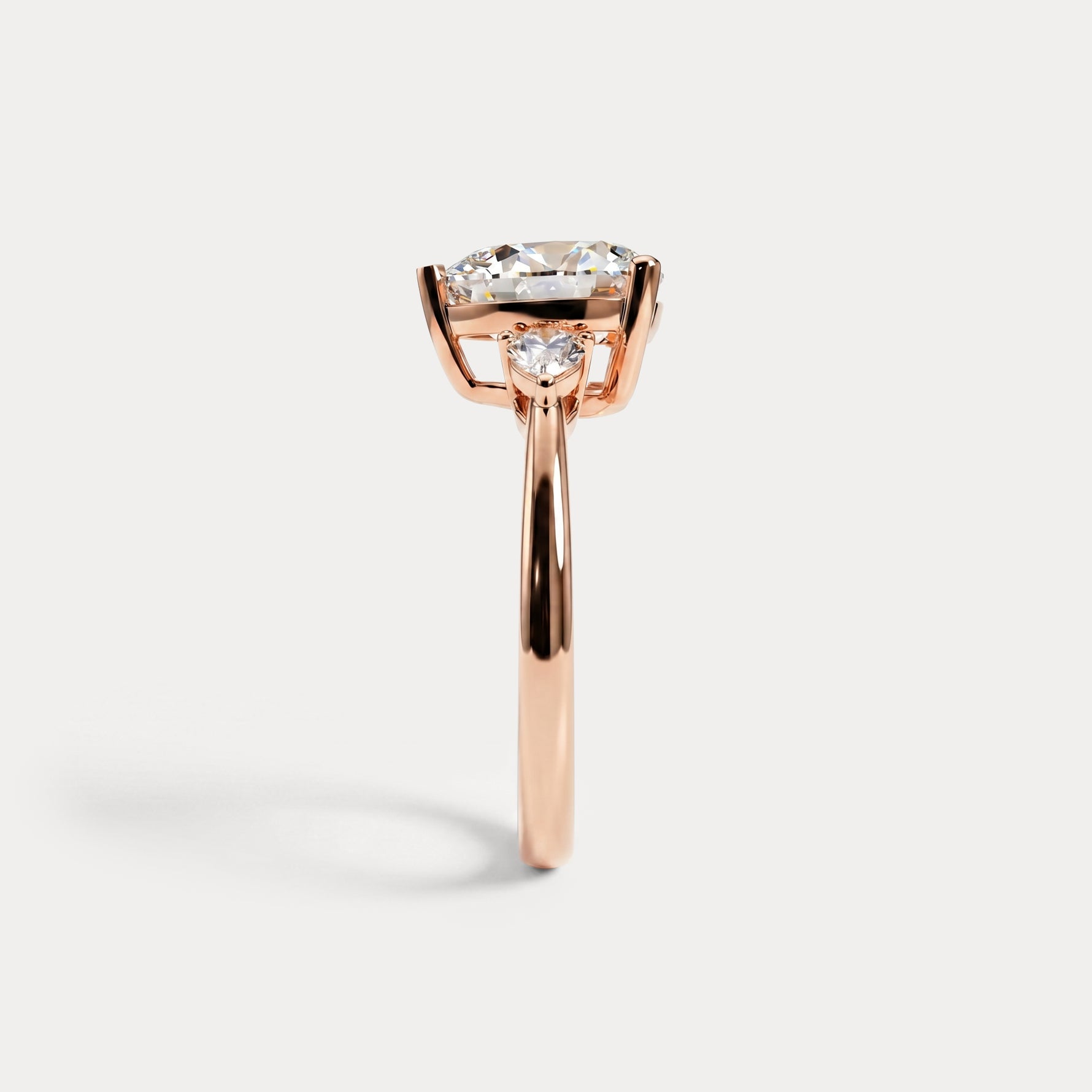 Rosalie丨Heart Lab Diamond Engagement Ring with Pear Accents - Rings