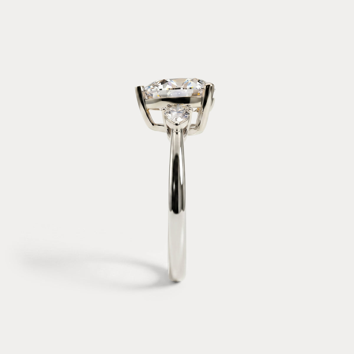 Rosalie丨Heart Lab Diamond Engagement Ring with Pear Accents - Rings