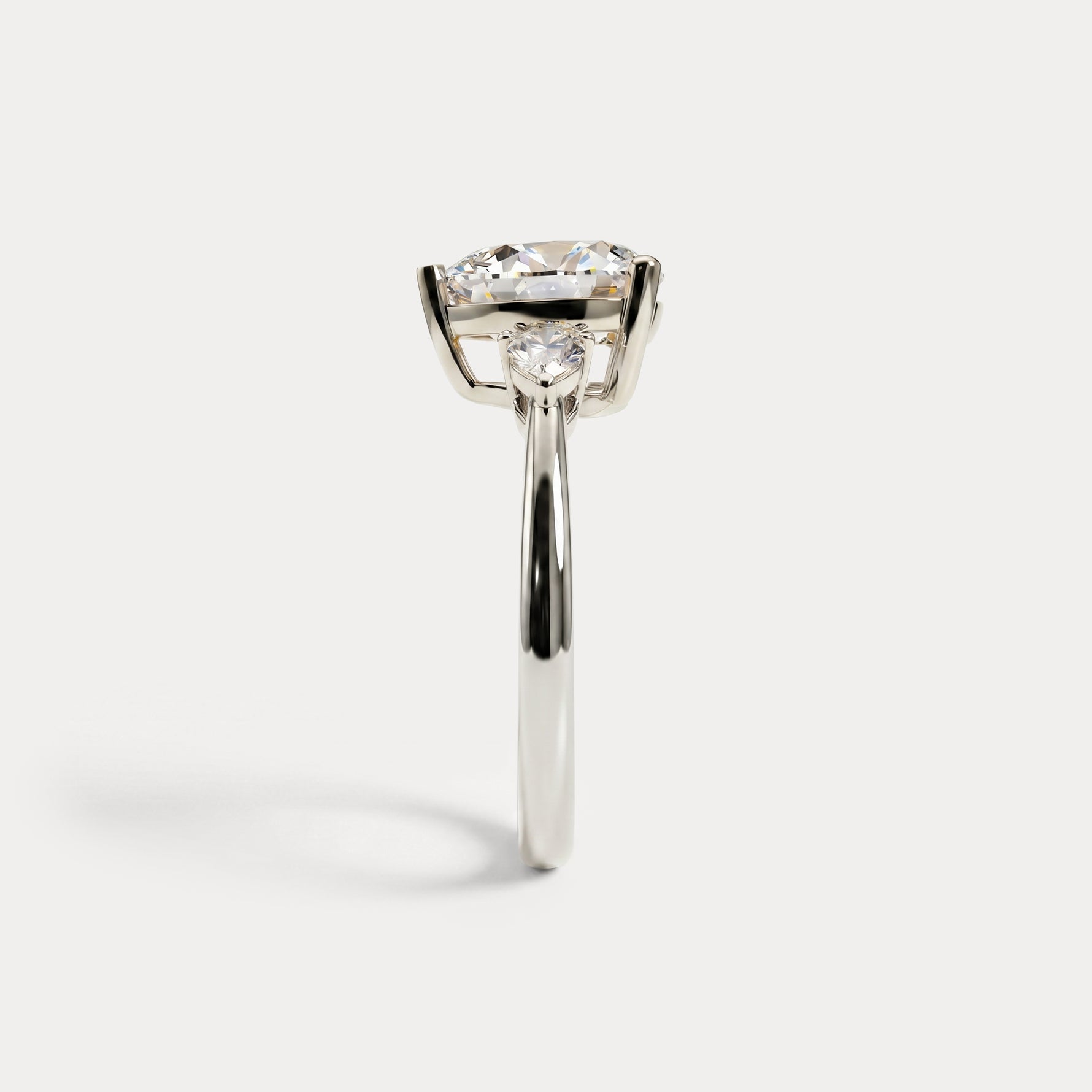 Rosalie丨Heart Lab Diamond Engagement Ring with Pear Accents - Rings