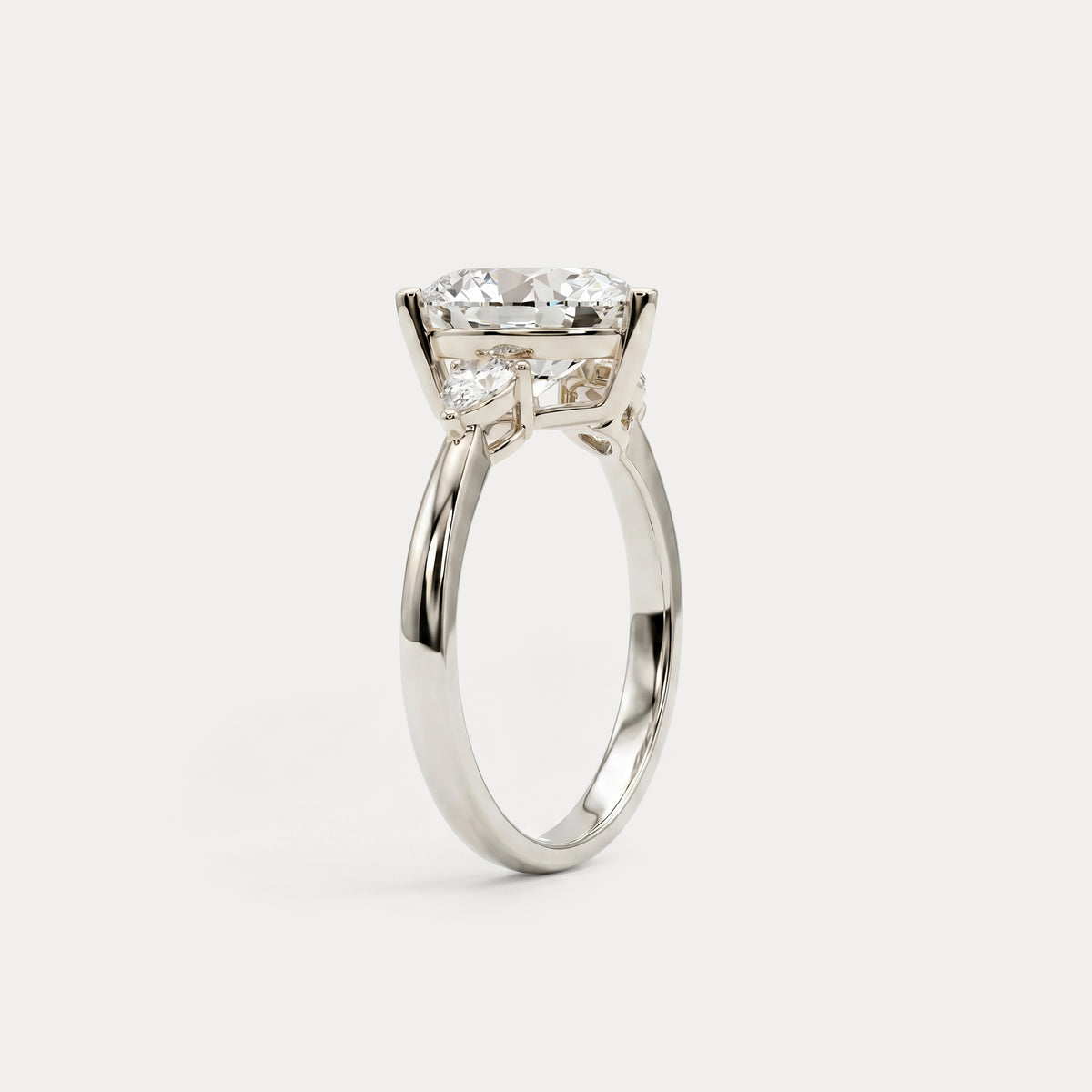 Rosalie丨Heart Lab Diamond Engagement Ring with Pear Accents - Rings