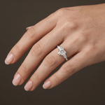 Rosalie丨Heart Lab Diamond Engagement Ring with Pear Accents - Rings