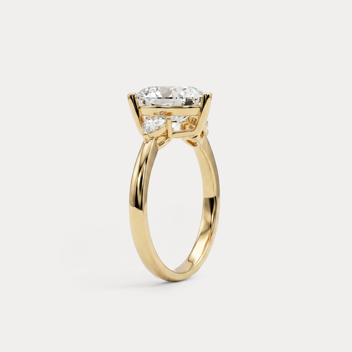Rosalie丨Heart Lab Diamond Engagement Ring with Pear Accents - Rings