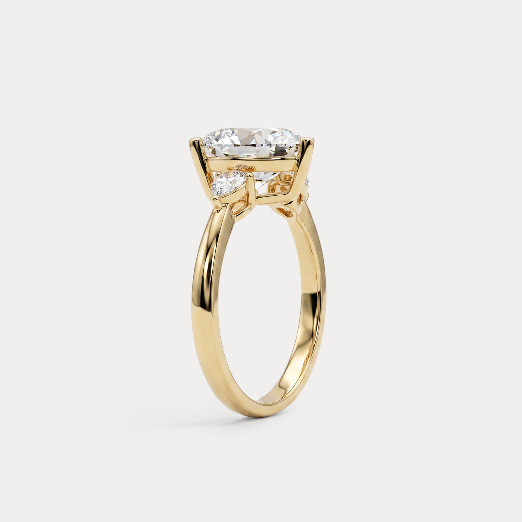 Rosalie丨Heart Lab Diamond Engagement Ring with Pear Accents - Rings