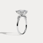 Sloane丨Pear Lab Diamond Engagement Ring with Floral Diamond Cluster Accents - Rings