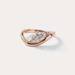 Marquise-Shaped Lab Grown Diamond Curved Ring - Rings