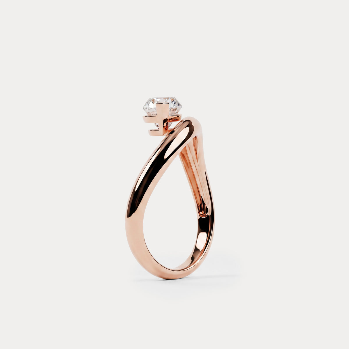 Marquise-Shaped Lab Grown Diamond Curved Ring - Rings