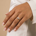 Marquise-Shaped Lab Grown Diamond Curved Ring - Rings