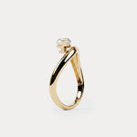 Marquise-Shaped Lab Grown Diamond Curved Ring - Rings