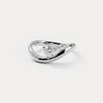 Prong Pear Lab Grown Diamond Wave Ring - Rings