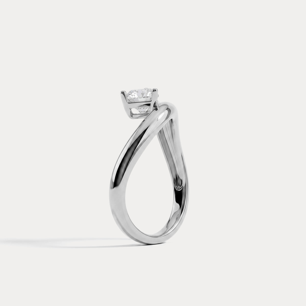 Prong Pear Lab Grown Diamond Wave Ring - Rings