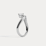 Prong Pear Lab Grown Diamond Wave Ring - Rings