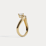 Prong Pear Lab Grown Diamond Wave Ring - Rings