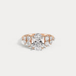 Rachel丨Oval Lab-Grown Diamond Botanical Cluster Engagement Ring - Rings