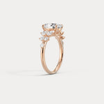 Rachel丨Oval Lab-Grown Diamond Botanical Cluster Engagement Ring - Rings