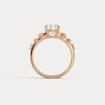 Rachel丨Oval Lab-Grown Diamond Botanical Cluster Engagement Ring - Rings