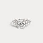 Rachel丨Oval Lab-Grown Diamond Botanical Cluster Engagement Ring - Rings