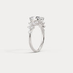 Rachel丨Oval Lab-Grown Diamond Botanical Cluster Engagement Ring - Rings