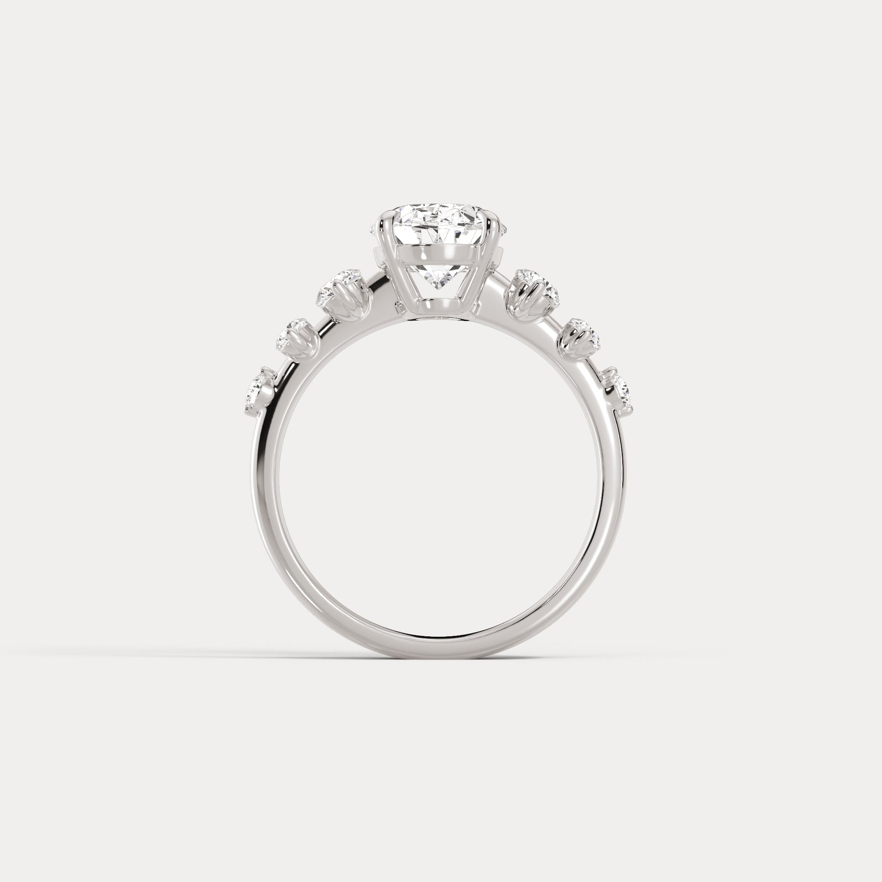 Rachel丨Oval Lab-Grown Diamond Botanical Cluster Engagement Ring - Rings