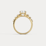 Rachel丨Oval Lab-Grown Diamond Botanical Cluster Engagement Ring - Rings