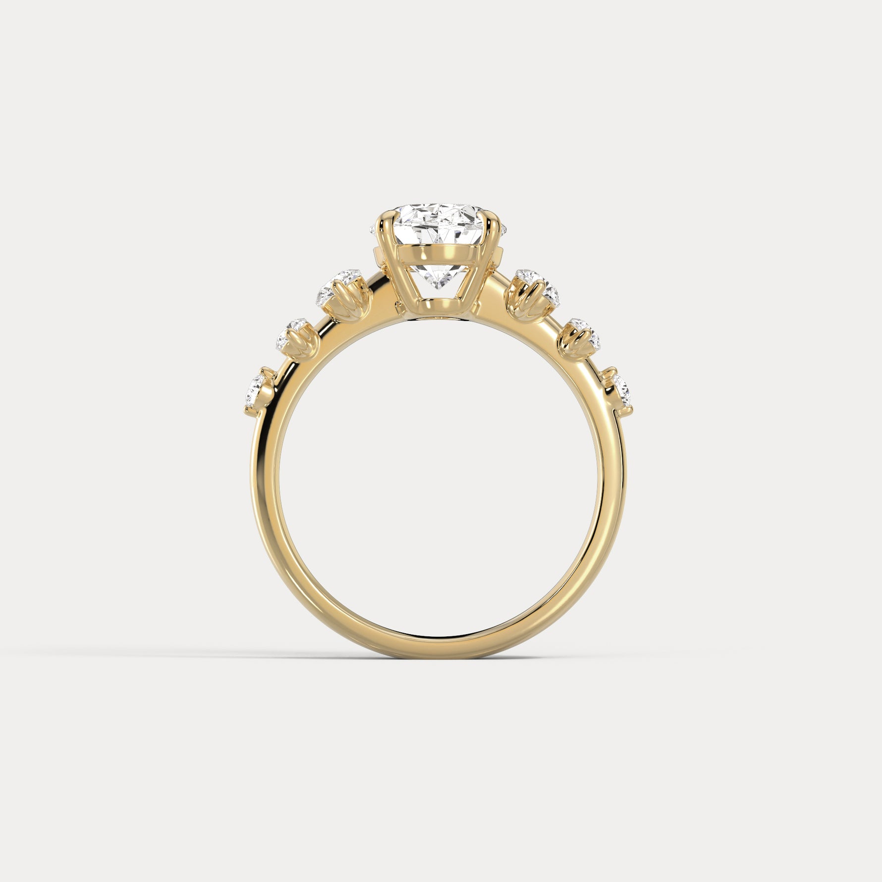 Rachel丨Oval Lab-Grown Diamond Botanical Cluster Engagement Ring - Rings
