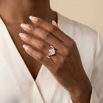 Harriet丨Pear Lab Diamond Marquise & Round Accent Engagement Ring - Rings