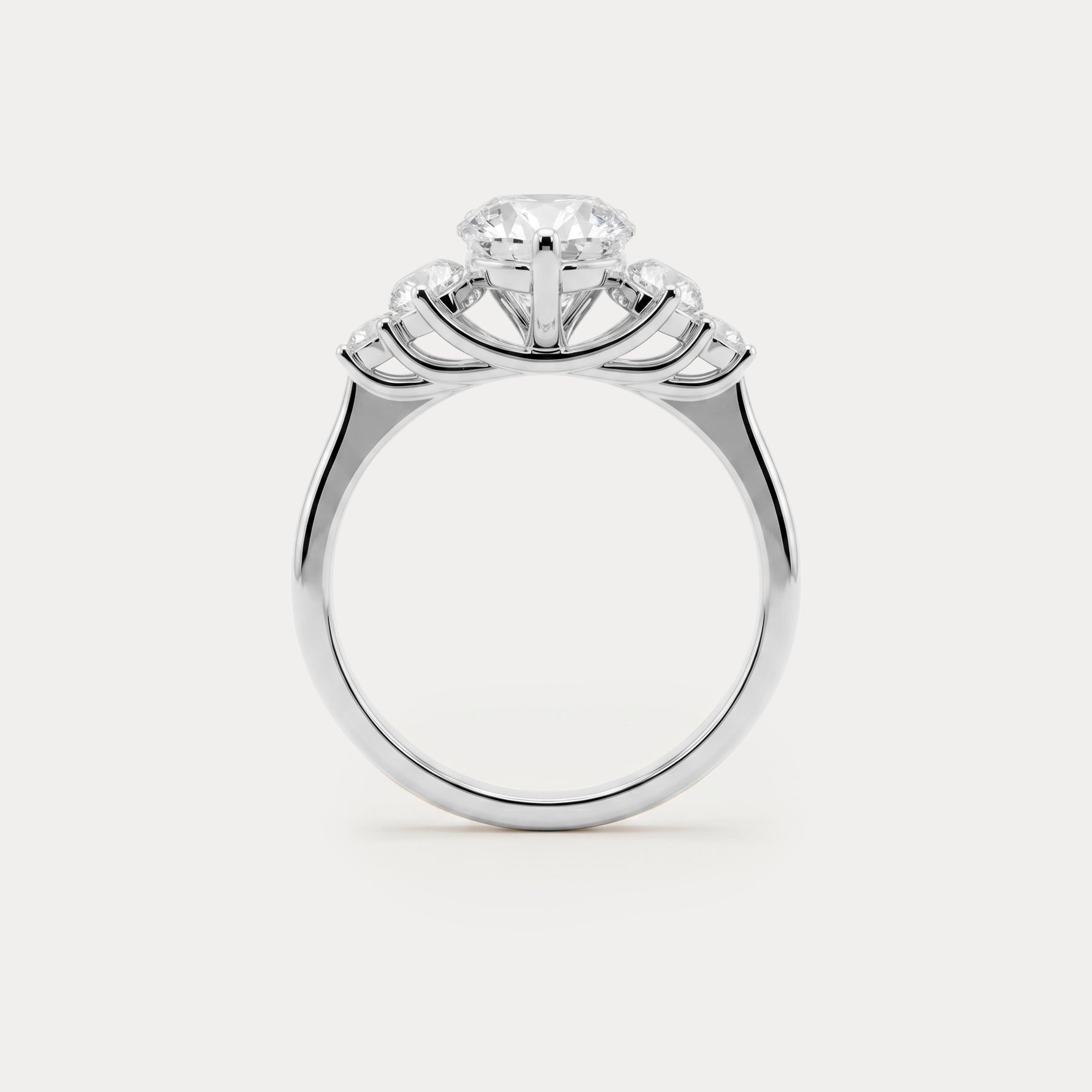 Harriet丨Pear Lab Diamond Marquise & Round Accent Engagement Ring - Rings