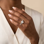 Harriet丨Pear Lab Diamond Marquise & Round Accent Engagement Ring - Rings
