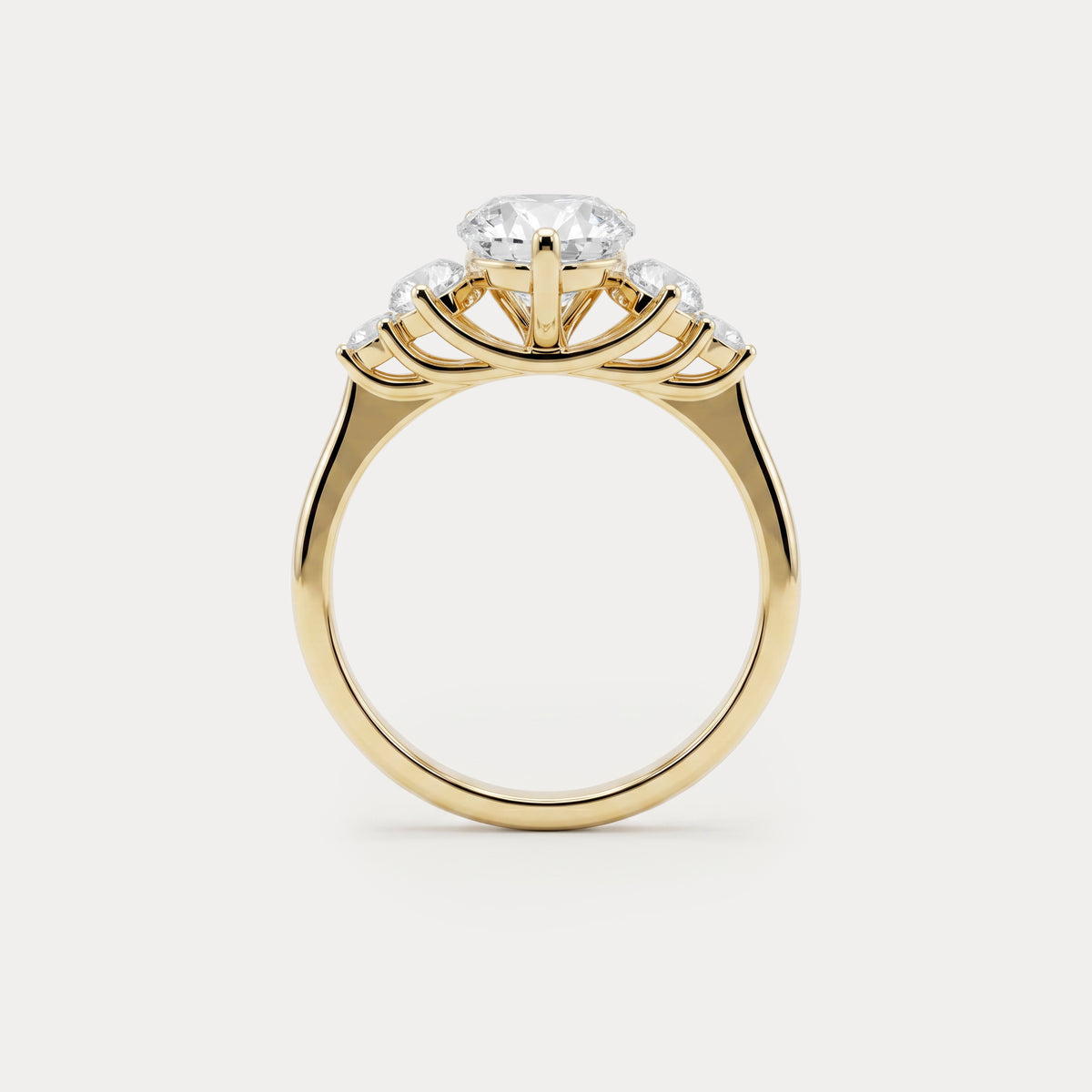 Harriet丨Pear Lab Diamond Marquise & Round Accent Engagement Ring - Rings