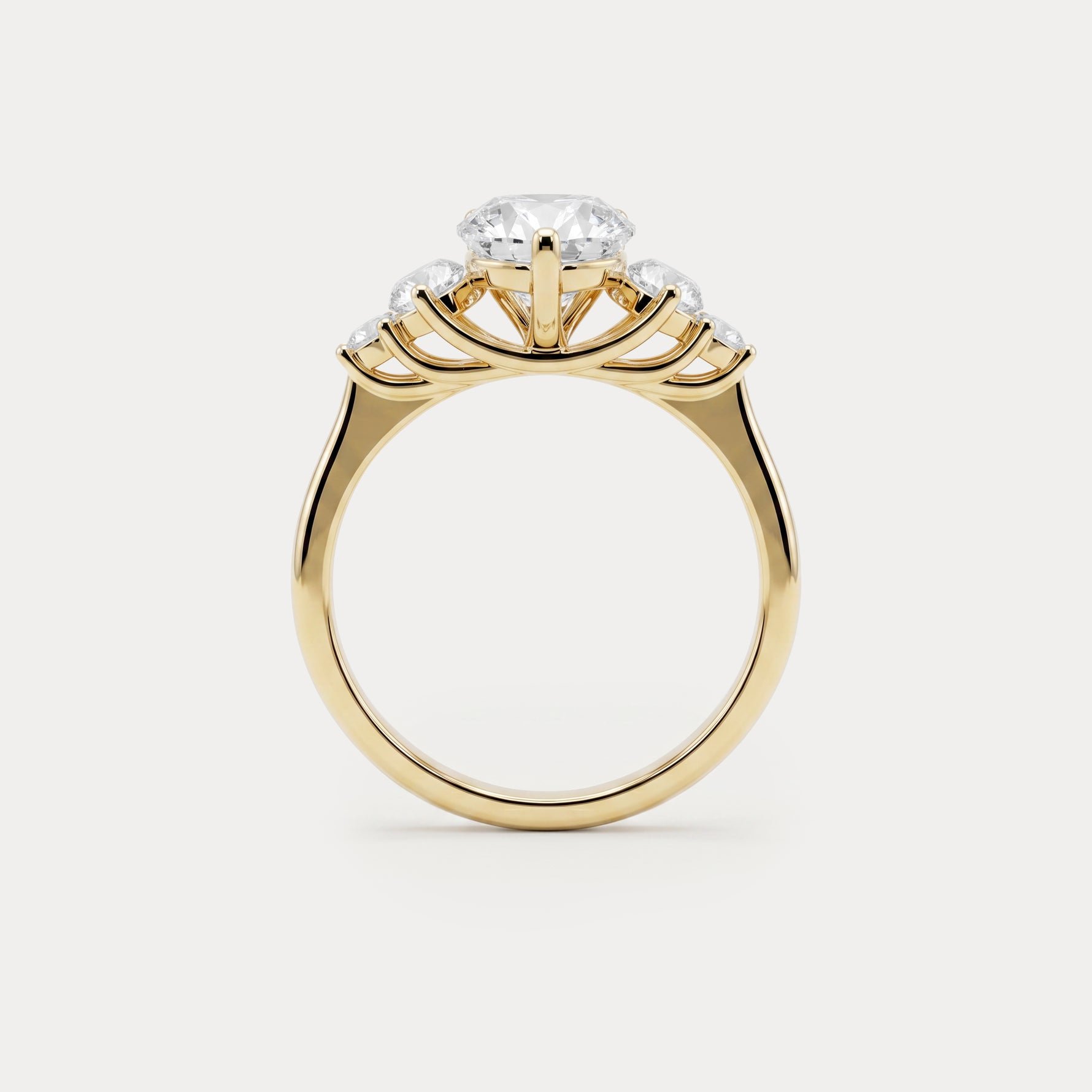 Harriet丨Pear Lab Diamond Marquise & Round Accent Engagement Ring - Rings