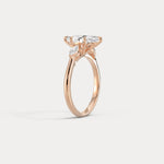 Charlotte丨Marquise Lab-Grown Diamond Three-Stone Engagement Ring - Rings