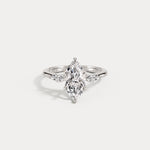 Charlotte丨Marquise Lab-Grown Diamond Three-Stone Engagement Ring - Rings