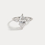 Charlotte丨Marquise Lab-Grown Diamond Three-Stone Engagement Ring - Rings