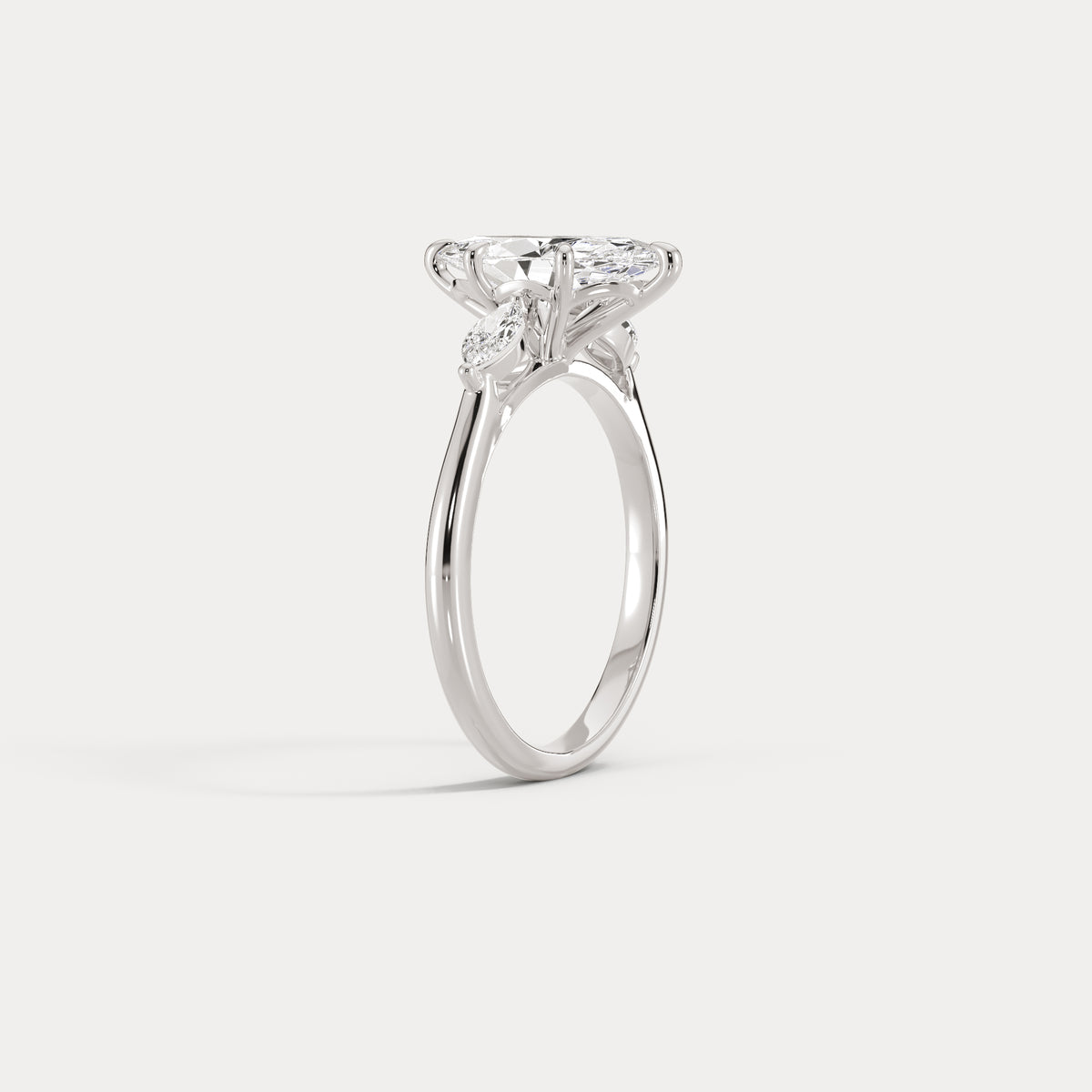 Charlotte丨Marquise Lab-Grown Diamond Three-Stone Engagement Ring - Rings