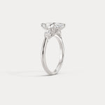 Charlotte丨Marquise Lab-Grown Diamond Three-Stone Engagement Ring - Rings