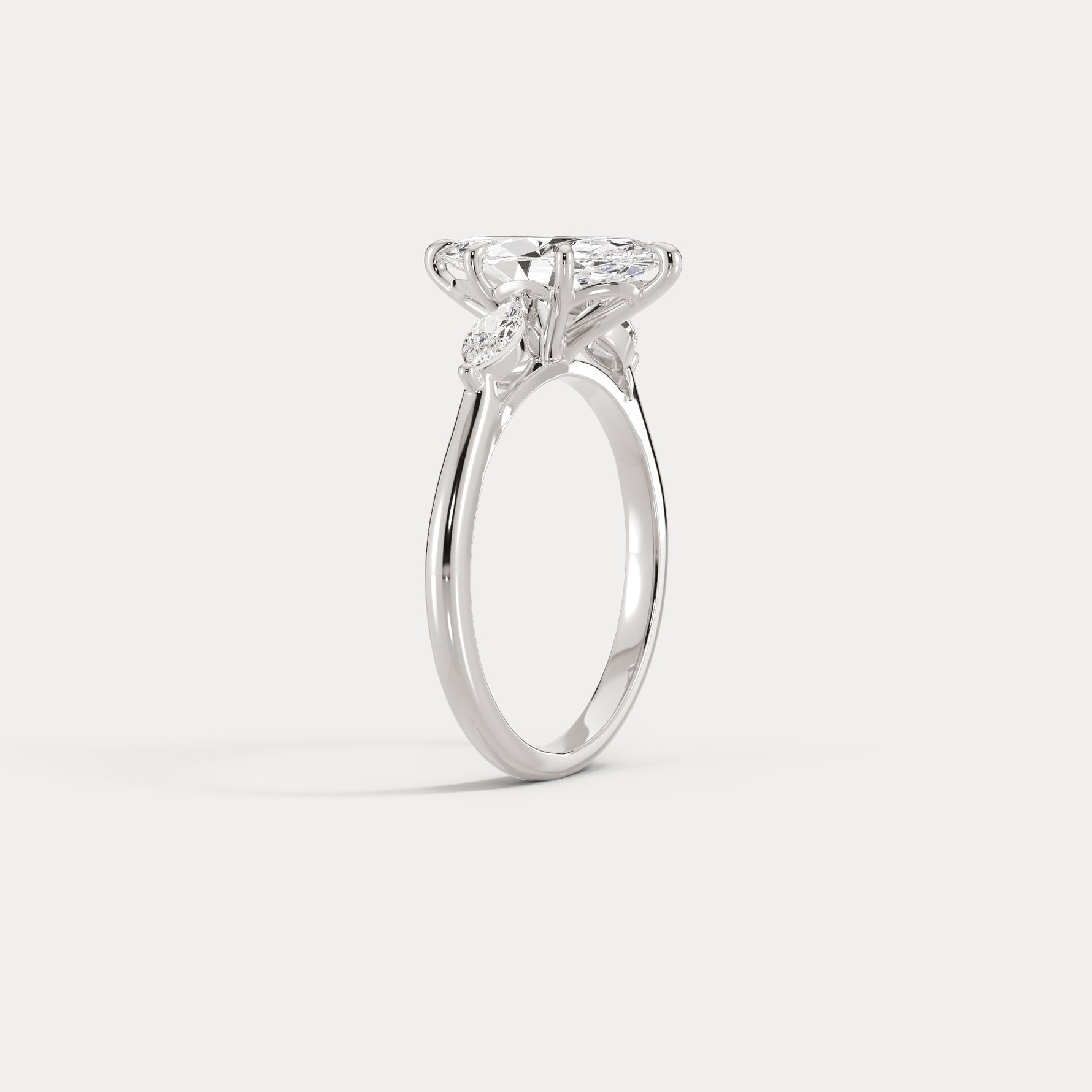Charlotte丨Marquise Lab-Grown Diamond Three-Stone Engagement Ring - Rings