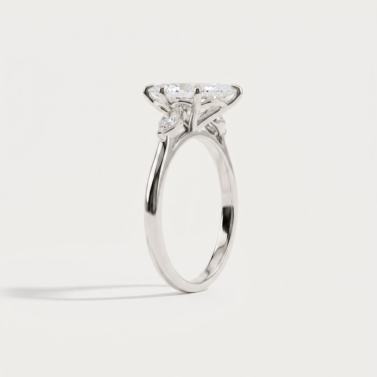Charlotte丨Marquise Lab-Grown Diamond Three-Stone Engagement Ring - Rings