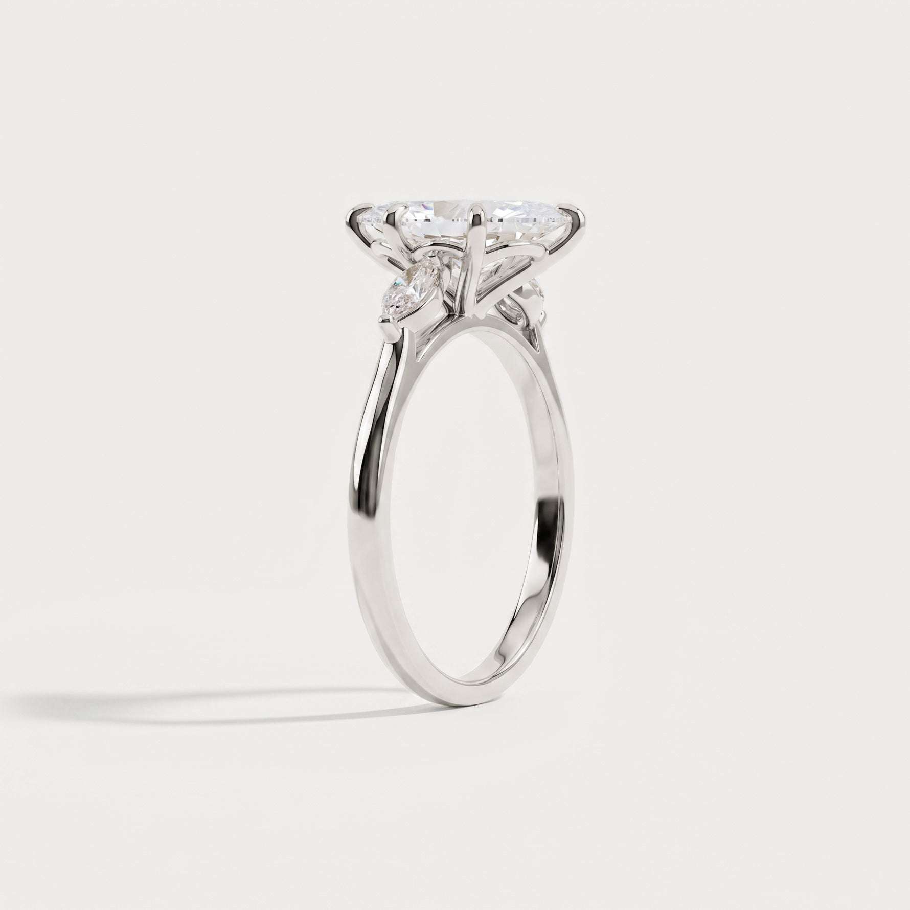 Charlotte丨Marquise Lab-Grown Diamond Three-Stone Engagement Ring - Rings
