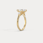 Charlotte丨Marquise Lab-Grown Diamond Three-Stone Engagement Ring - Rings